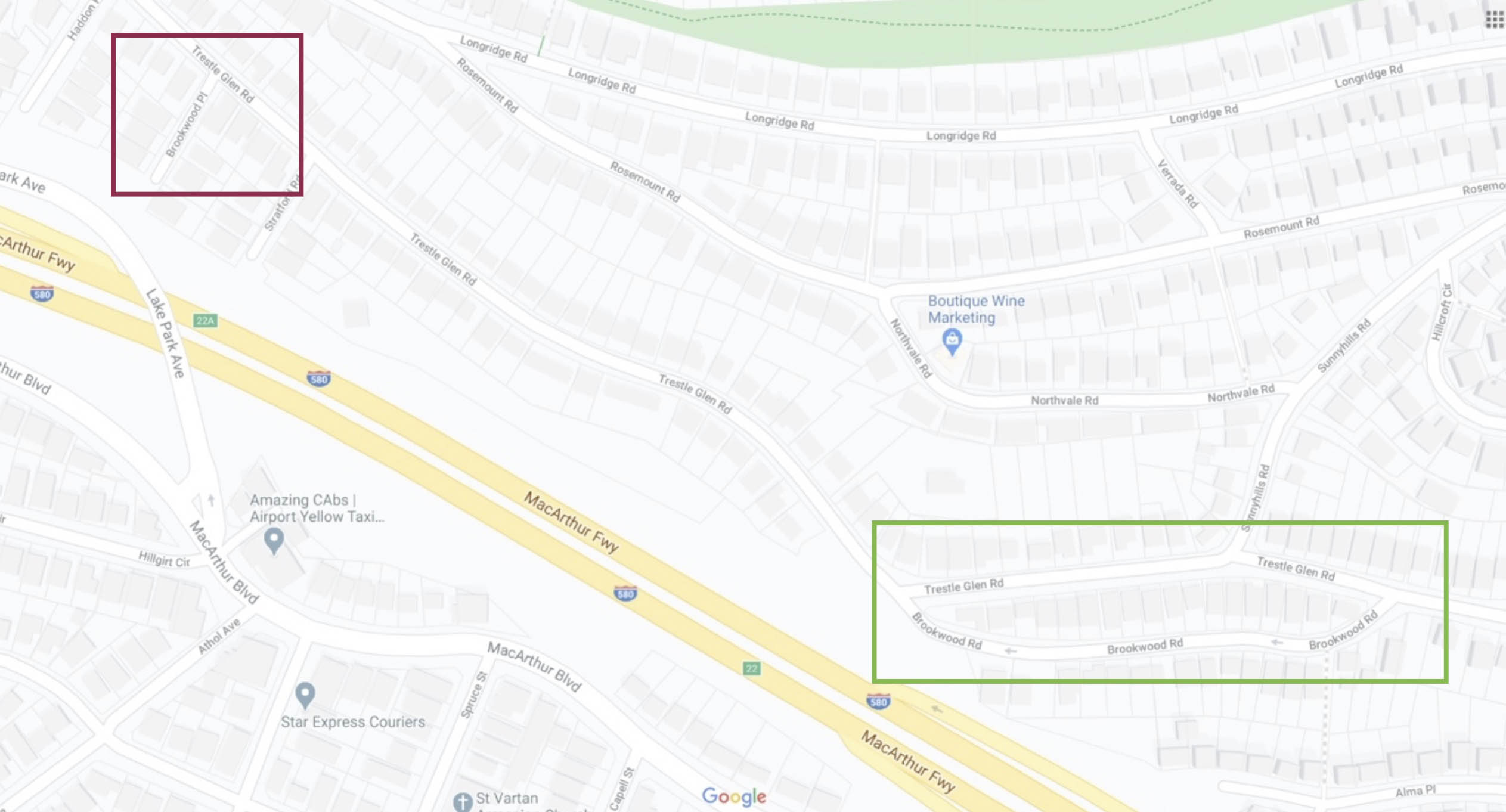 A Tight Fit from Brookwood Road To Park Boulevard East Bay Hills Project